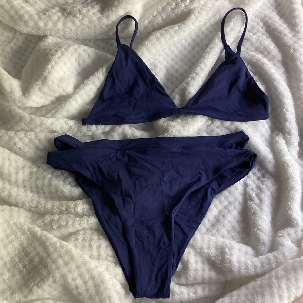 Toast Swim Cut out Bottom in blue ribbon, S